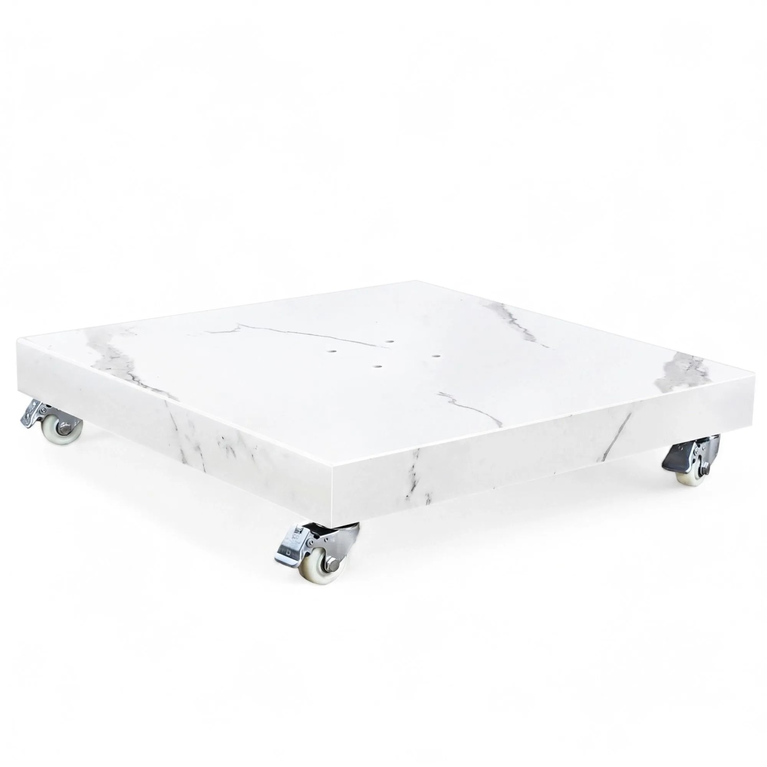 osoltus Ampelschirm Schirmständer mit Rollen Beton Fliesen Weiss 120kg 80 X 80 Cm
