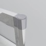 Detailaufnahme: Aurlane Badewannenfaltwand Silver Comfort, 3-teilig, Chromoptik.
