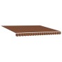 vidaXL Einziehbare Markise, gelb-orange gestreift, 400x350 cm, für Terrasse & Balkon.