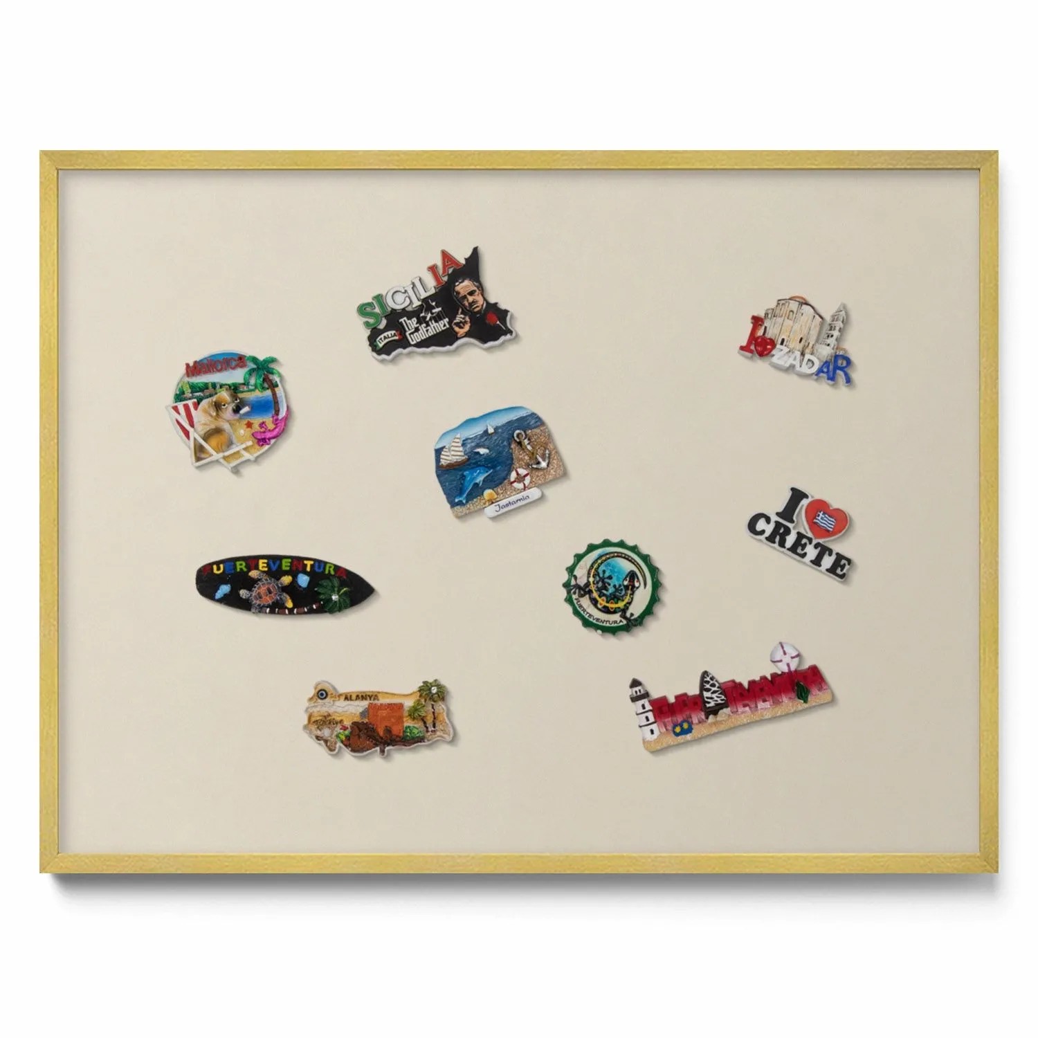 Tulup Magnettafel Magnetboard für die Wand mit Motiv Farbe Hellbeige 80x60 günstig online kaufen