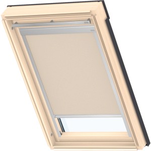 Beiges Velux Verdunkelungsrollo Classic DBL C02 4230 für ältere Dachfenster.
