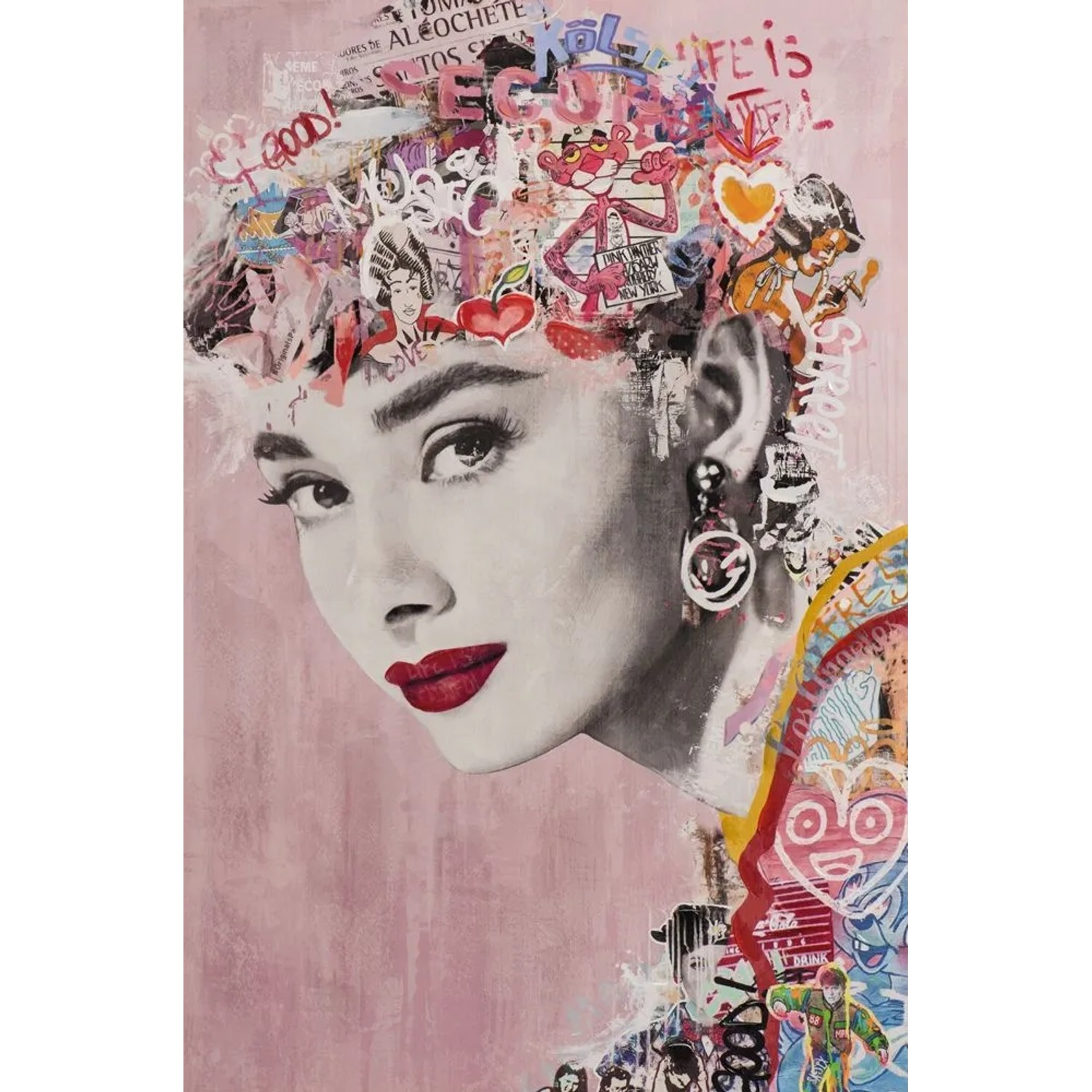 Art Universe Leinwandbild Pretty in Pink 80 x 120 cm
