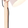 Rosa Tischleuchte Swivel mit Holzfuß, Designlampe für den Innenbereich.