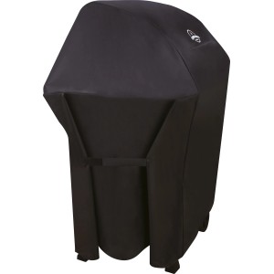 Schwarze Jamestown Grill-Schutzhülle für Jaxon XL Grill, 154x70x110cm, aus wetterfestem Polyester.