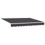 Anthrazitfarbene vidaXL Markise, einziehbar, 300x250 cm, aus Polyester und Metall.