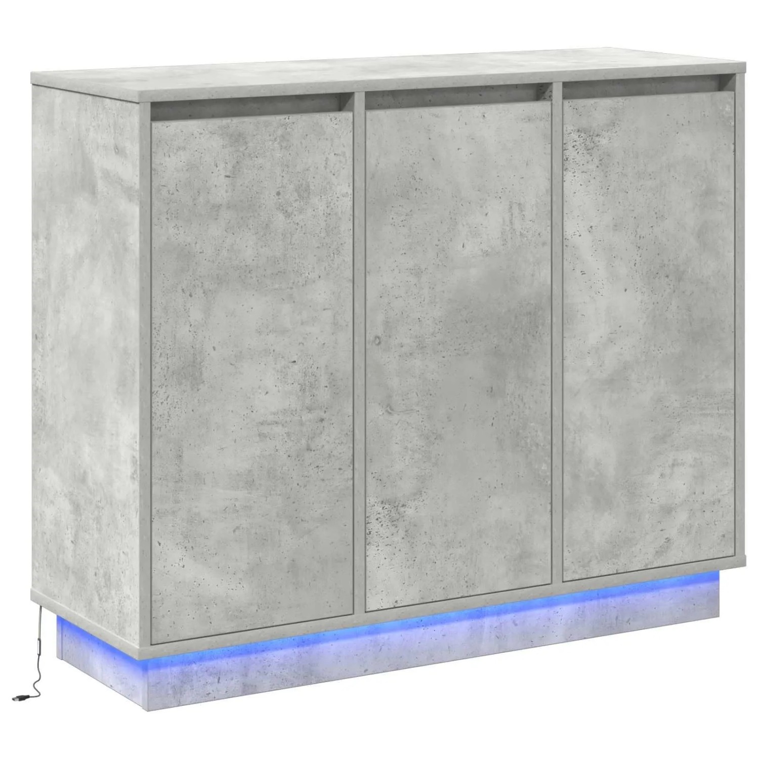 vidaXL LED-Sideboard Beton Grau 90 x 32 x 75 cm Holzwerkstoff 869677 günstig online kaufen