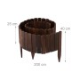 Relaxdays Beeteinfassung Tannenholz Dunkelbraun Flexibel 200 cm x 40 cm_4