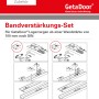 Getadoor Bandverstärkungsset für Türzargen, Anwendungsbeispiel Glastüren.