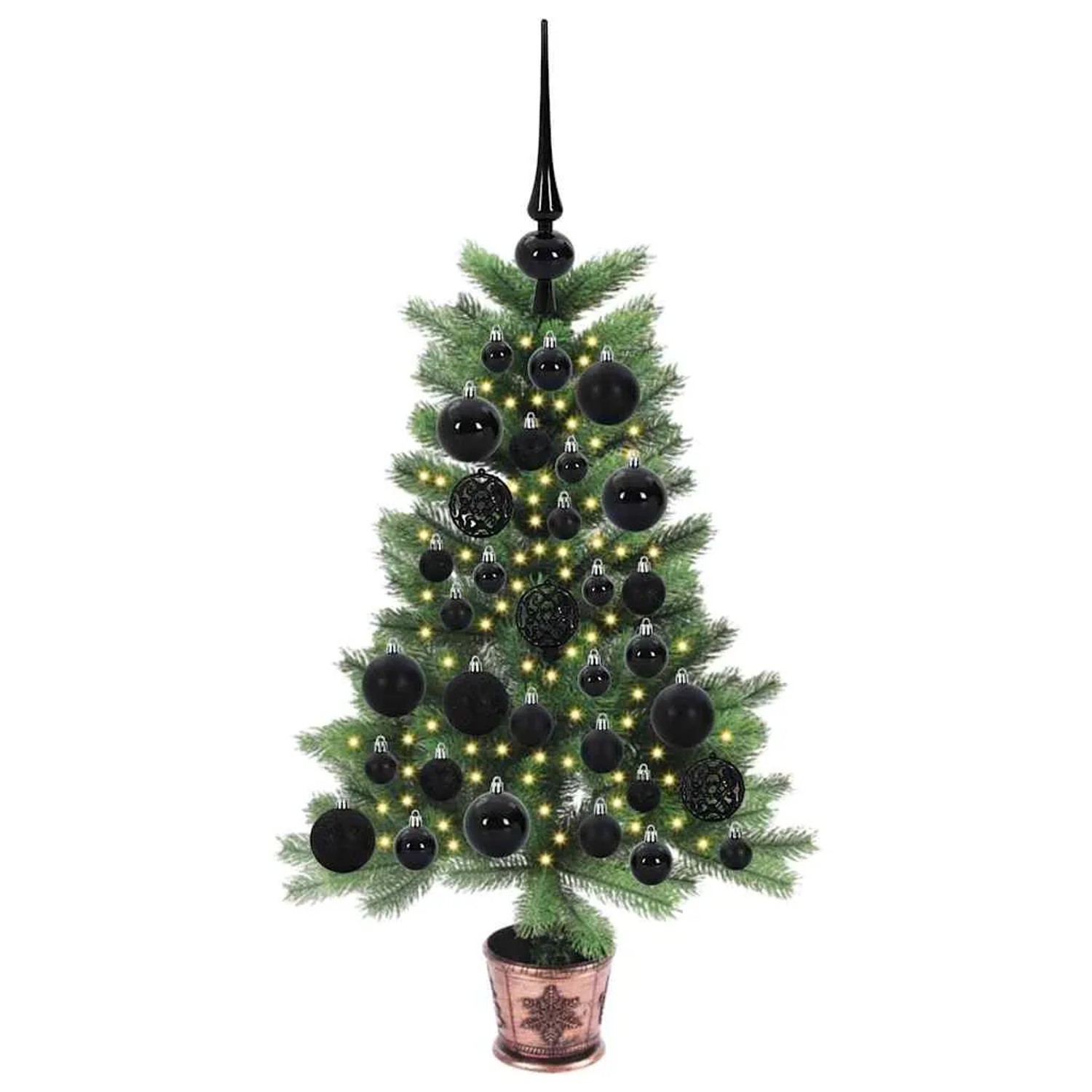 vidaXL Weihnachtsbaum mit 150 LEDs mit Ständer Grün 65 cm PE 3396292