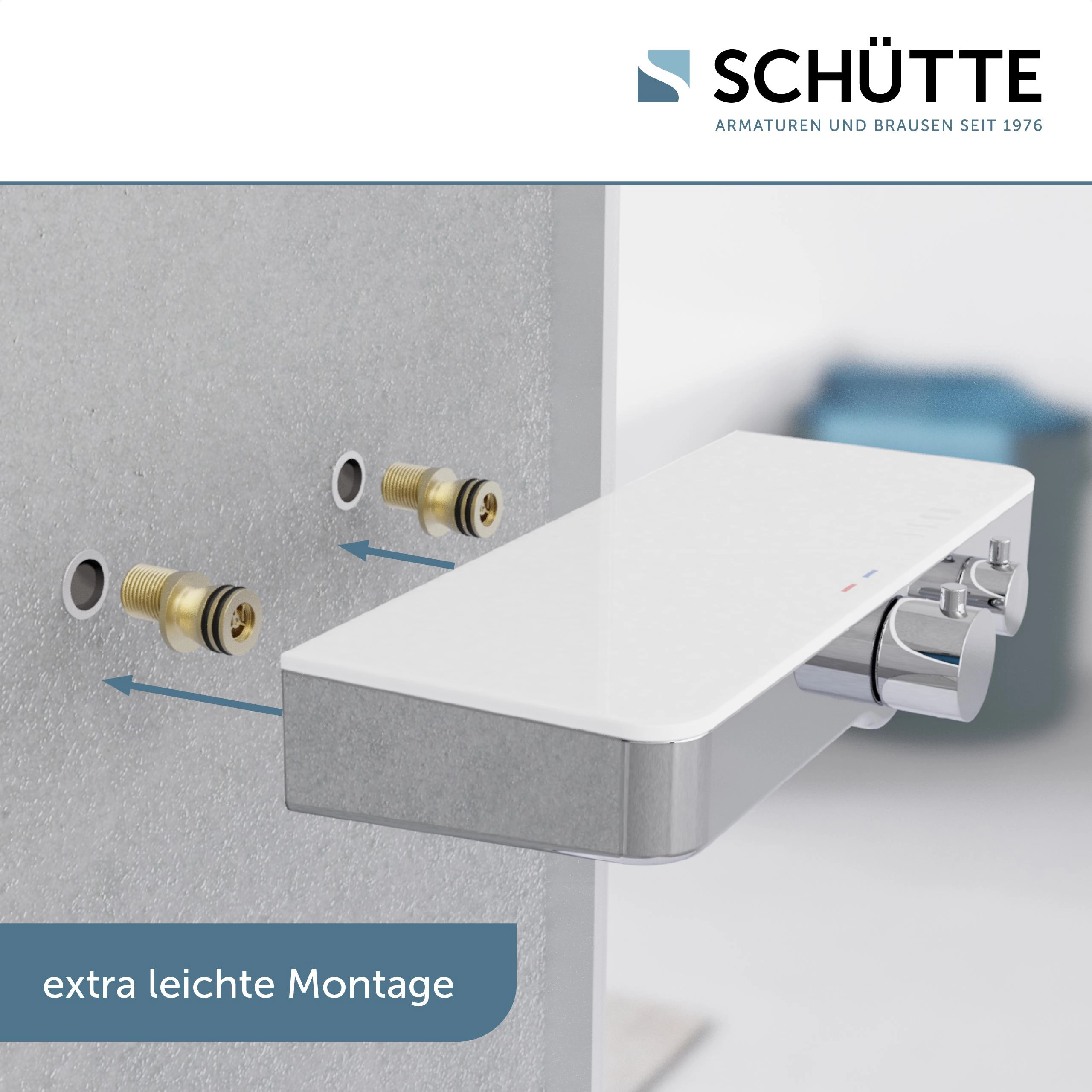 Schütte Thermostat-Duscharmatur Ocean mit Ablage Chrom-Weiß kaufen