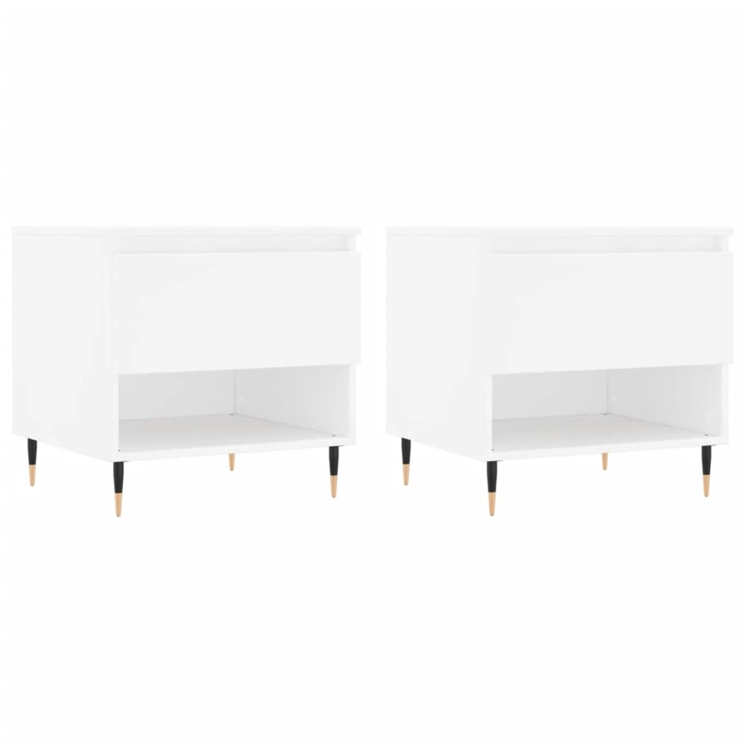 vidaXL Couchtische 2 Stk Weiß 50x46x50 cm Holzwerkstoff 830893 günstig online kaufen