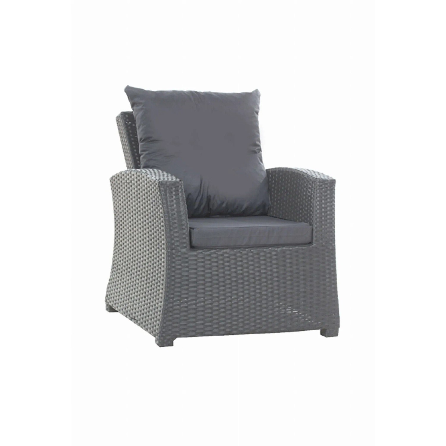 Setgarden Mix 6er Set Sitzkissen Für Polyrattan Sessel 50x52x7 Sitz + 50x56 cm Rückenlehne 1tlg Anthrazit_2