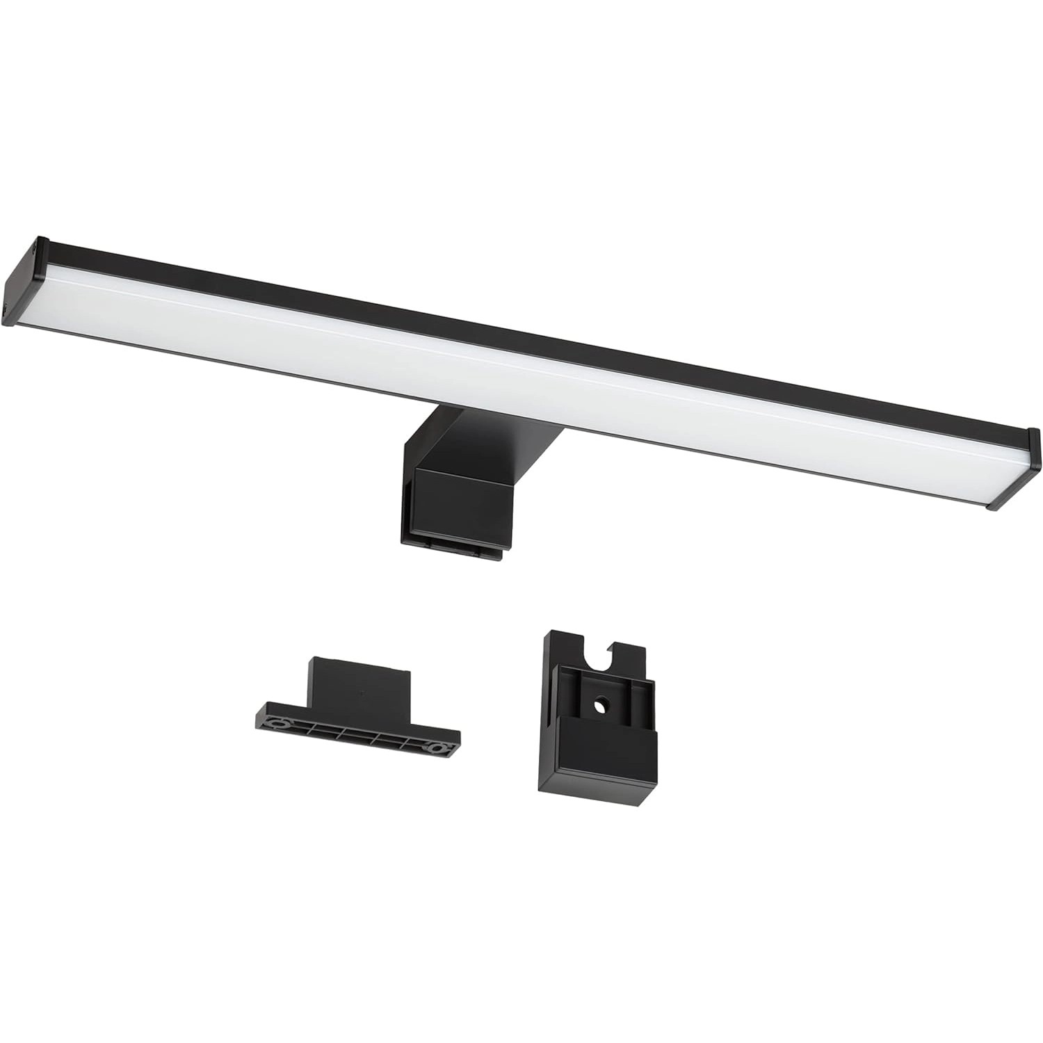 Oktaplex 3 in 1 LED Spiegelleuchte 40cm Schwarz 3000K Warmweiß 8W IP44