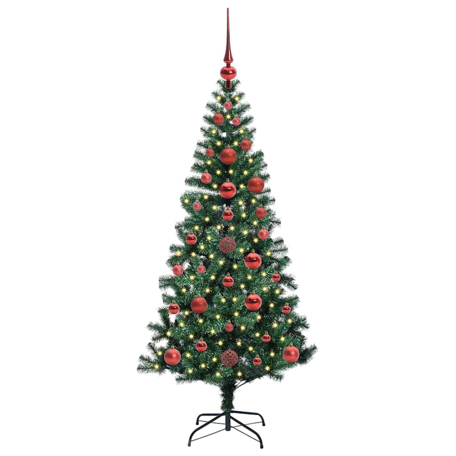vidaXL Künstlicher Vorbeleuchteter Weihnachtsbaum Grün 120 cm 3396736