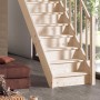 Treppen Intercon Holztreppe Casablanca Raumspartreppe Fichte Massiv Naturbelassen Gerade Mit 60 cm Treppenbreite Einseitiges Geländer Mit Setzstufen_4