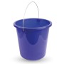 Dunkelblauer ProHome Eimer (10 Liter) mit Metallbügel für Reinigung und Haushalt.