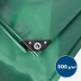 Grüne KARAT Abdeckplane 3x3m (500 g/m²) mit Öse, ideal für LKW & Anhänger.
