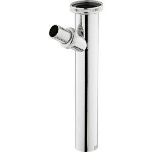 Verchromtes Verstellrohr (38,9 mm) für Waschbecken-Siphons zum Höhenausgleich.