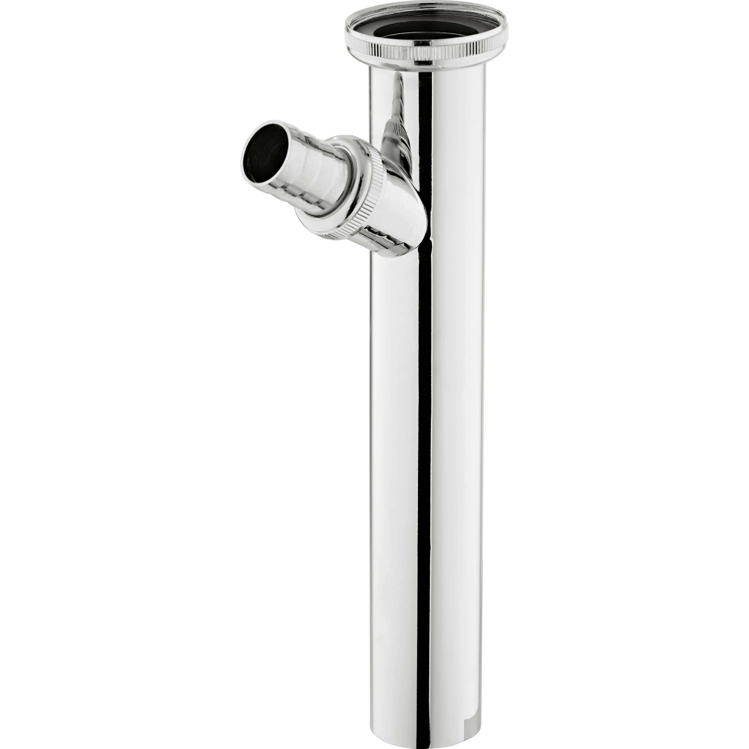 Verchromtes Verstellrohr (38,9 mm) für Waschbecken-Siphons zum Höhenausgleich.