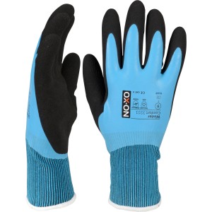 OX-ON Winterhandschuhe Comfort 3311, blau-schwarz, Gr. 8. Warme Arbeitskleidung für den Winter.