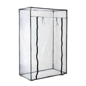 Lex Tomatengewächshaus Treibhaus Gewächshaus Metallrohre PVC Folie 100x50x150cm