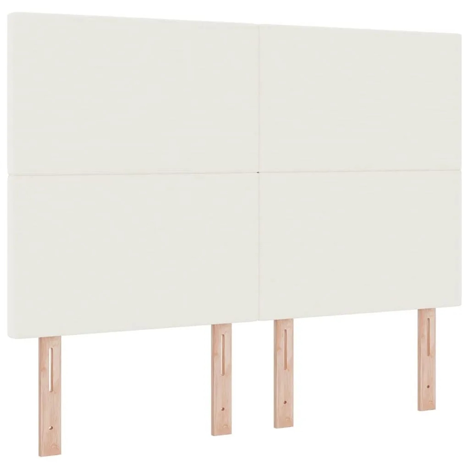 vidaXL Kopfteil mit Kopfteil Creme 160 cm Kunstleder 3337730