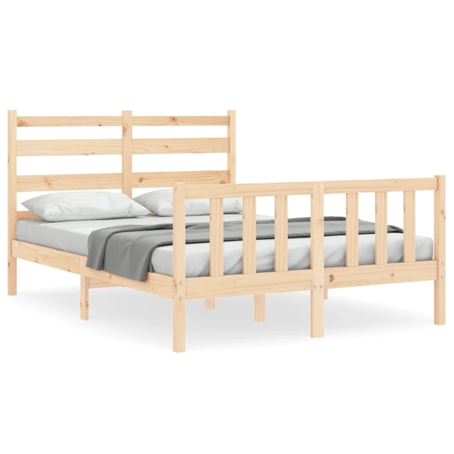 vidaXL Massivholzbett ohne Matratze 140x200 cm Kiefernholz 3192036 günstig online kaufen