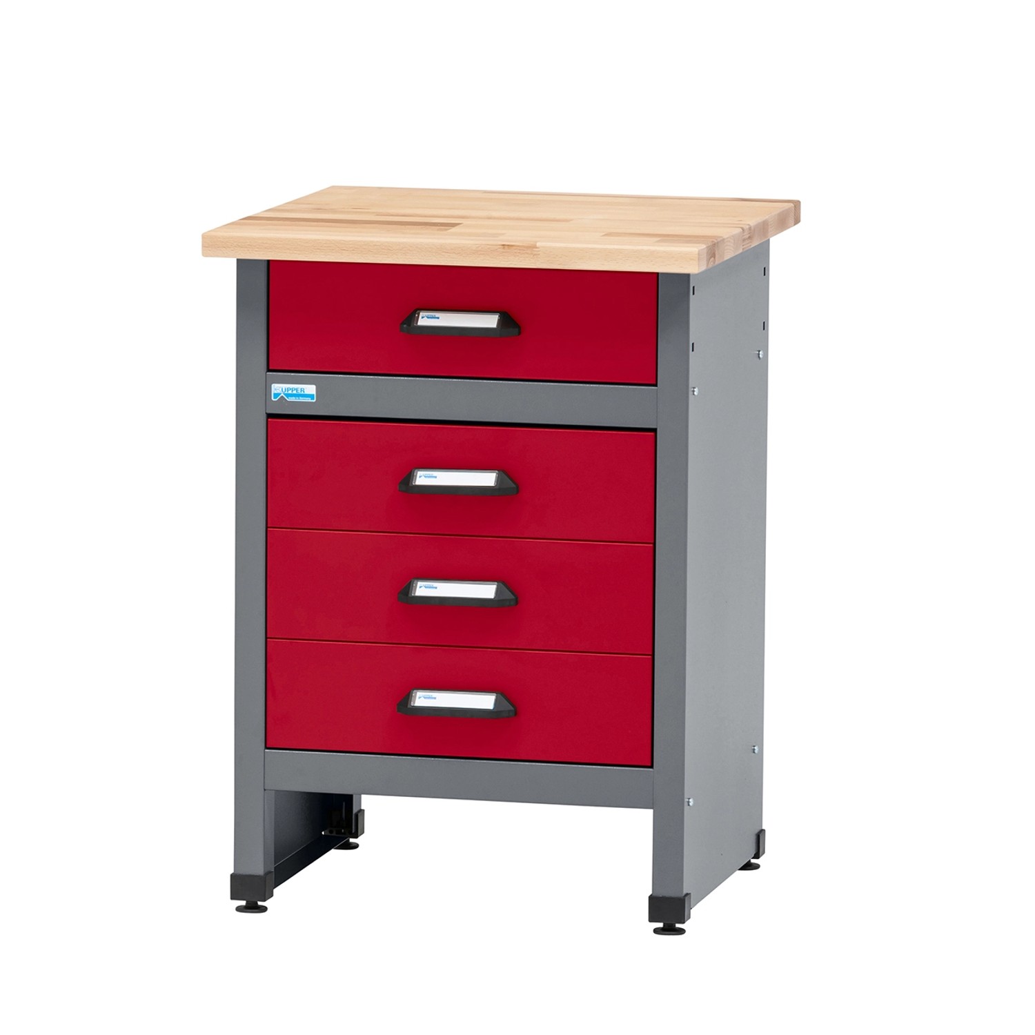 Küpper Werkbank mit 4 Schubladen 84 x 60 x 60 cm Dunkelrot günstig online kaufen