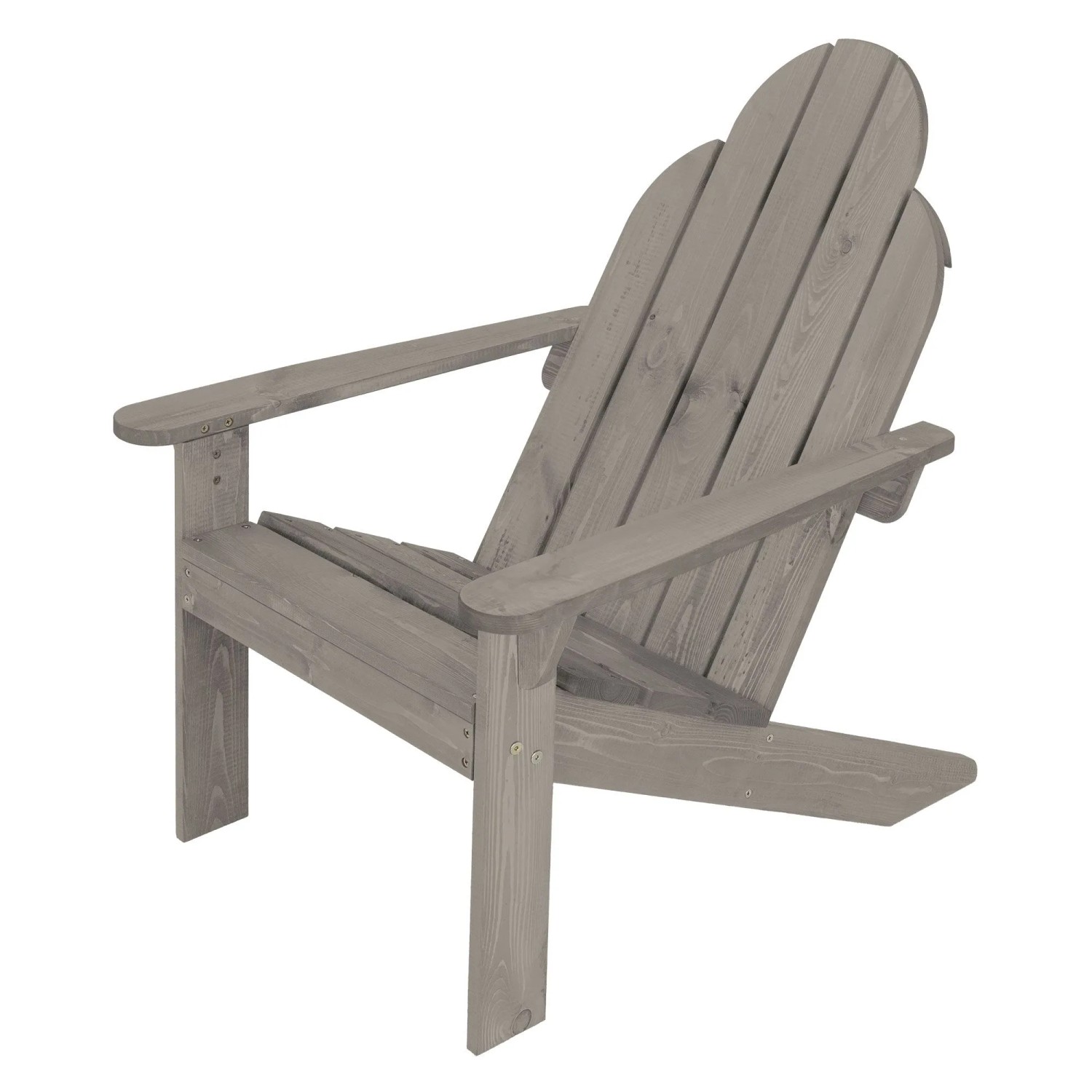 ML-Design Adirondack-Stuhl aus Tannenholz Massiv 92,5x70x89 cm Grau Holzstuhl