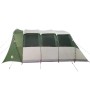 Grünes vidaXL Campingzelt aus Polyester mit mehreren Fenstern und Dach. Großes, zusammenklappbares Outdoor-Zelt für Familien.