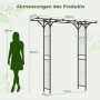 Costway Rosenbogen aus Metall, Rankhilfe für Kletterpflanzen, Maße: 200x52x206 cm.