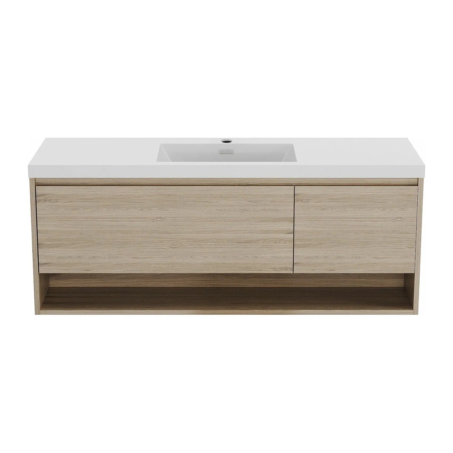Vente-unique Einzelwaschtisch Pujuka Naturfarben Hell 150 cm