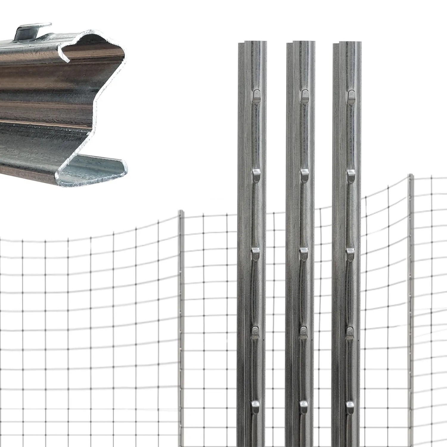 TRUTZHOLM Z Profil Zaunpfosten 230cm Feuerverzinkt 100x Zaunpfähle mit Hake günstig online kaufen
