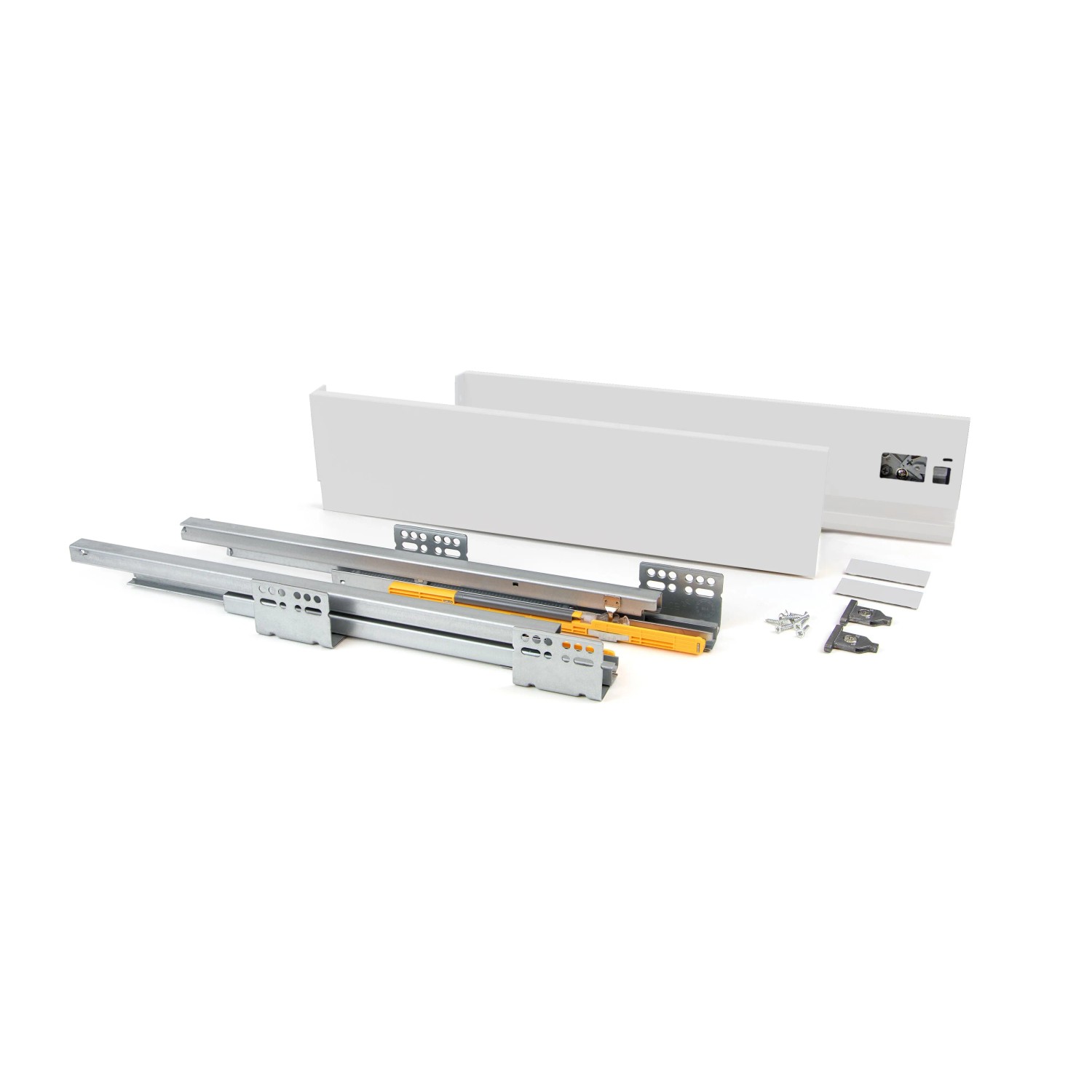 Emuca Außenschublade Concept 30 kg Höhe 138 mm Tiefe 350 mm Stahl Weiß Lackiert