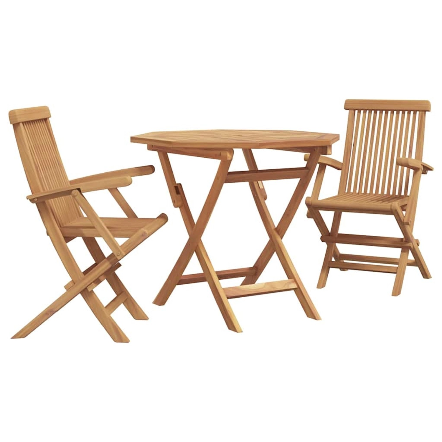vidaXL Garten-Essgruppe 2-Tlg Braun Teak-Massivholz 3385965 günstig online kaufen