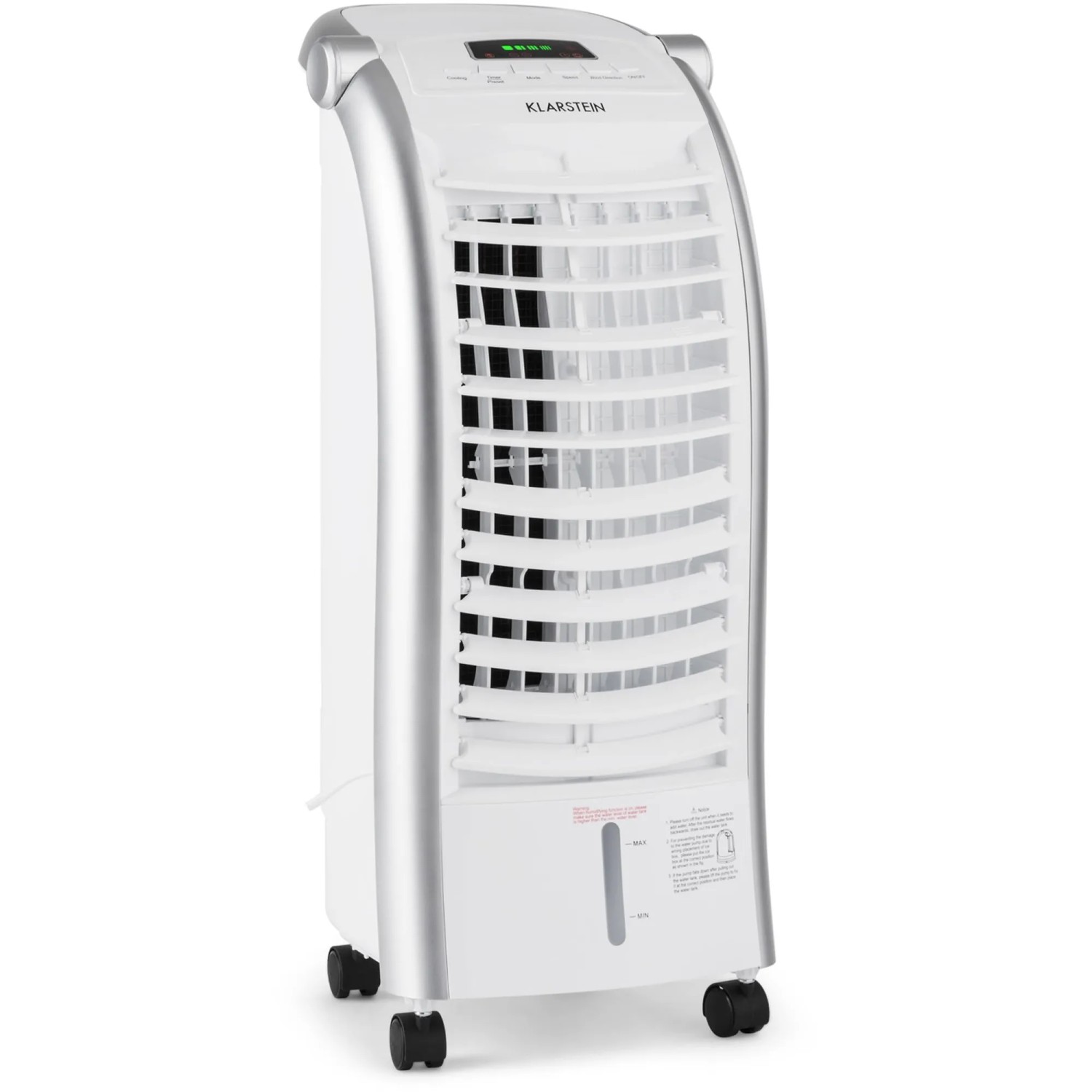 Klarstein Maxfresh Ventilator Luftkühler 4-in-1 6 L Wassertank 55 W Timer-Funktion Weiß