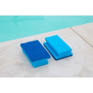Handschrubber Doppelpack für Poolreinigung mit zwei verschiedenen Härtegraden.