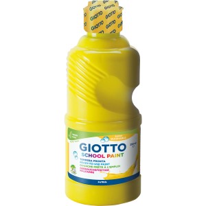 Giotto School Paint, super auswaschbare Temperafarbe in Bio Gelb, 250 ml Flasche.