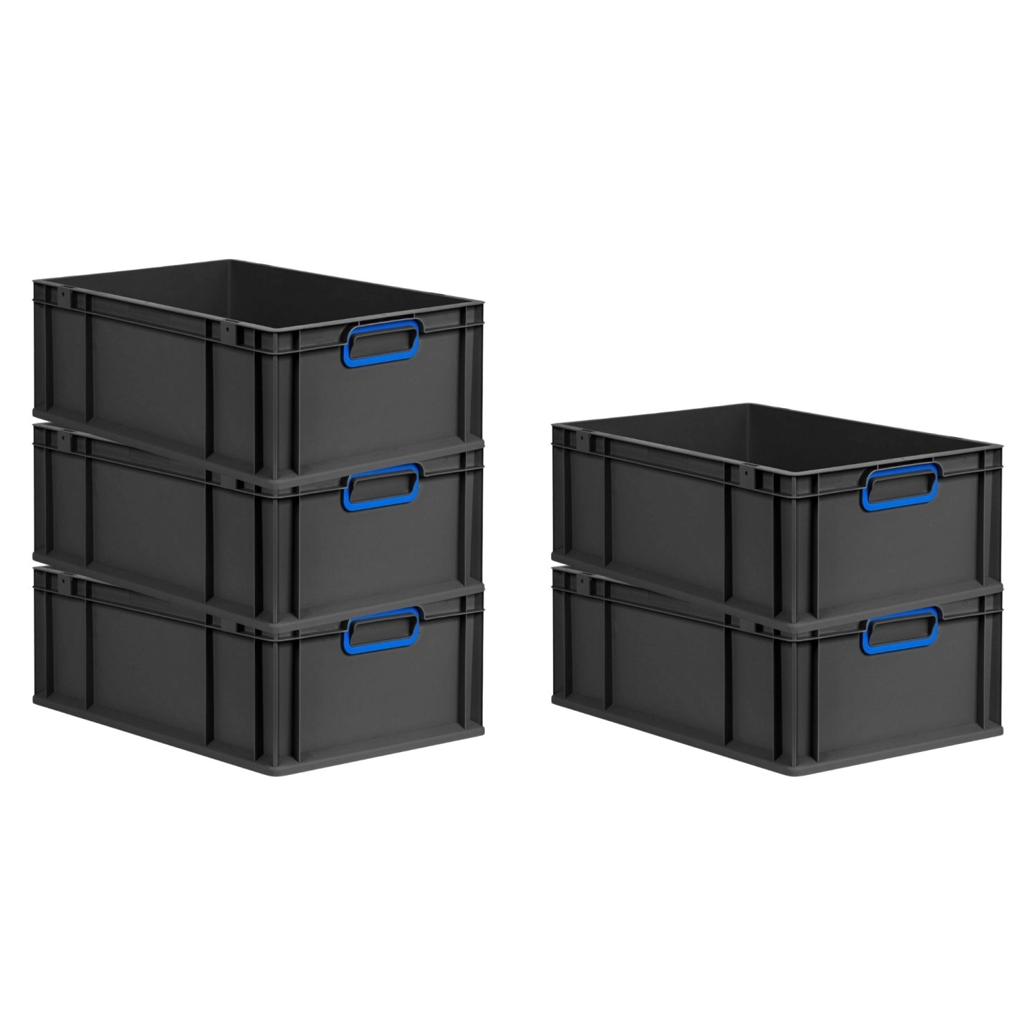 PROREGAL SparSet 5x Eurobox Nextgen Color HxBxT 22x40x60cm 44 Liter Griffe günstig online kaufen