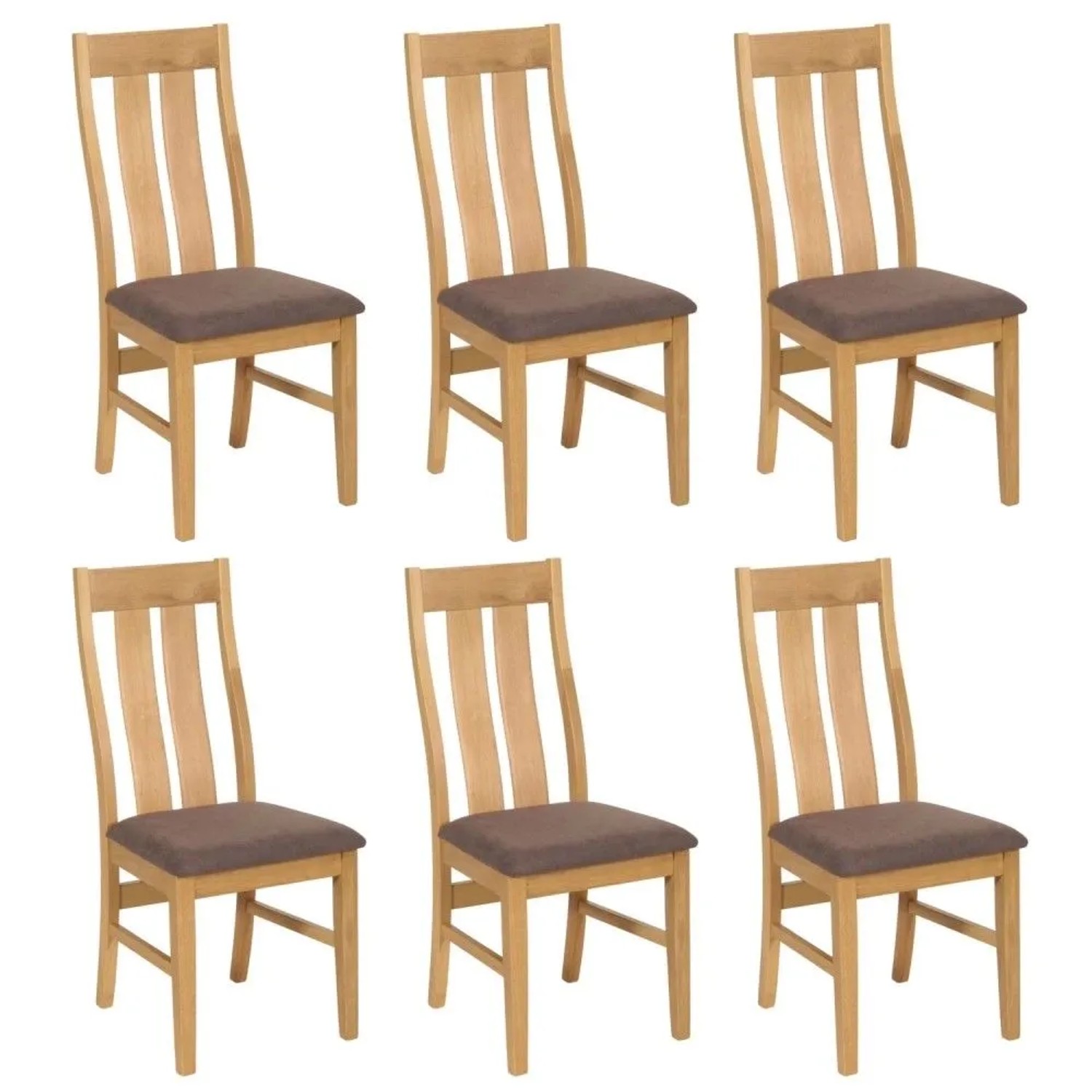 MCW Esszimmerstuhl M58 6er-Set Helles Gestell Taupe