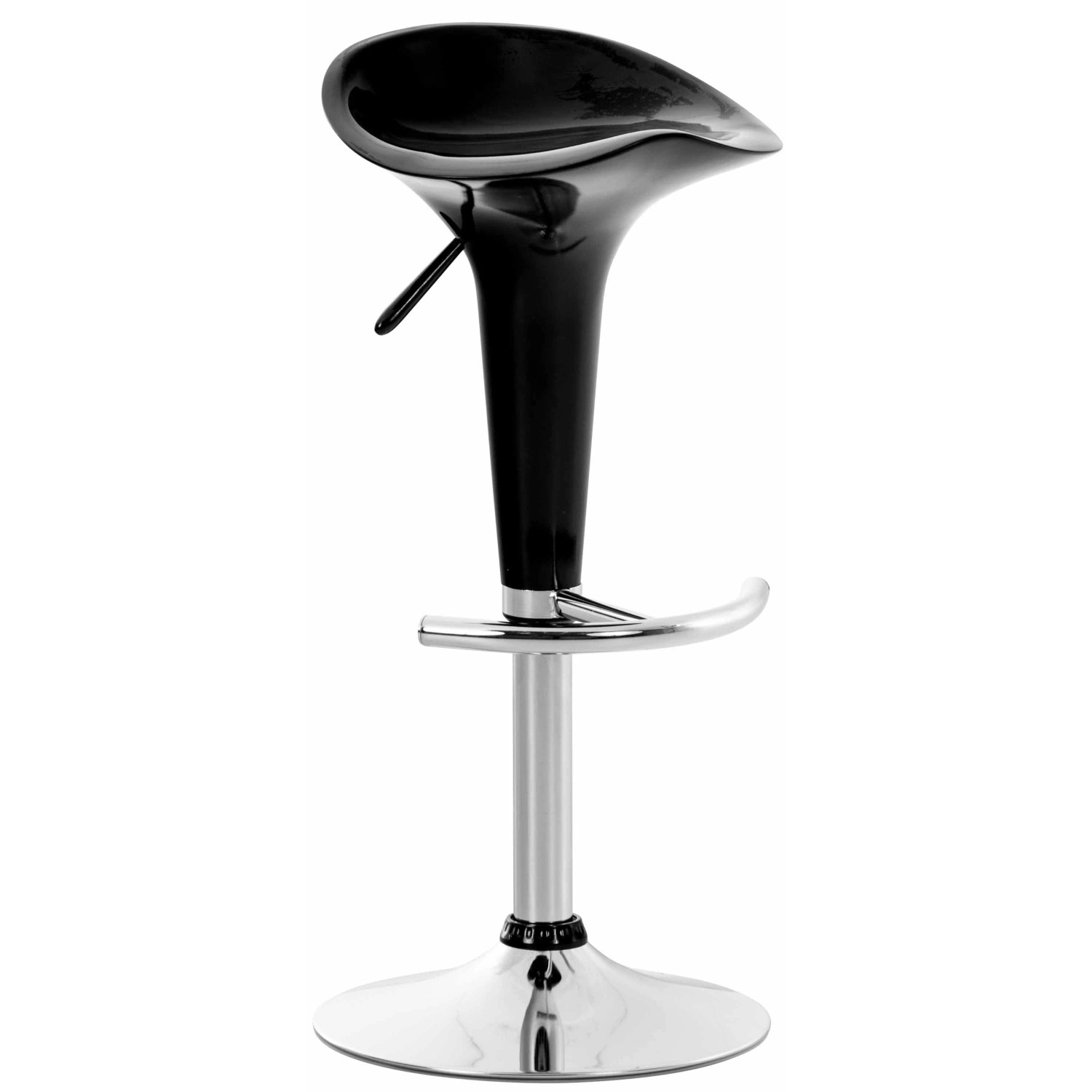 DELUKE Barhocker CEKOT Kunststoff Schwarz 37x37x87cm Barstuhl Höhenverstellbar Drehbar Tresenhocker Tresenstuhl