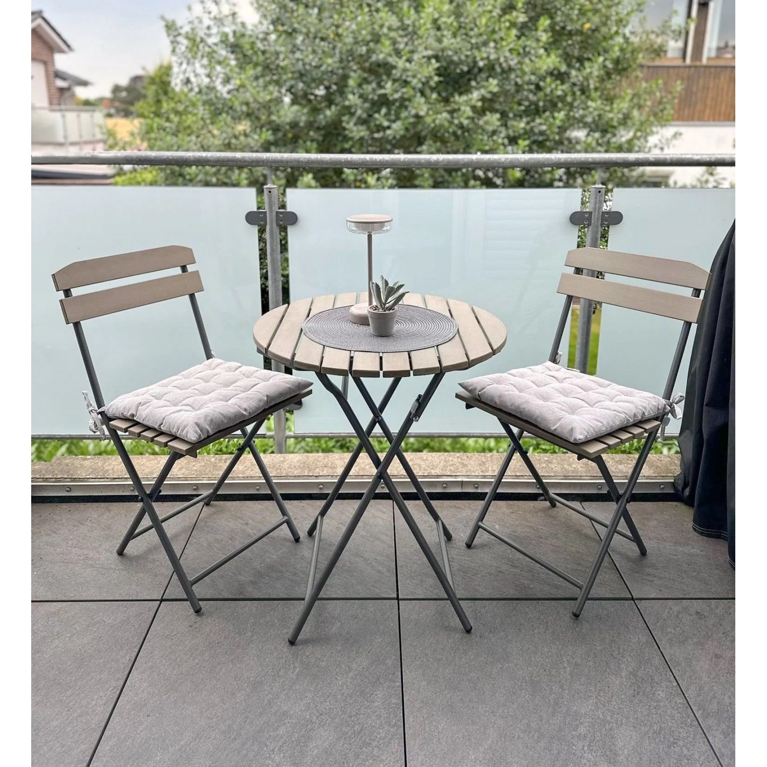 Garden Pleasure Balkonmöbel Set Lugo 3-tlg. Grau kaufen bei OBI