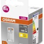Osram LED G4 Leuchtmittel, 5er Set, 0,9W, warmweiß, 100lm. Kompakte LED Lampe für G4 Fassung.