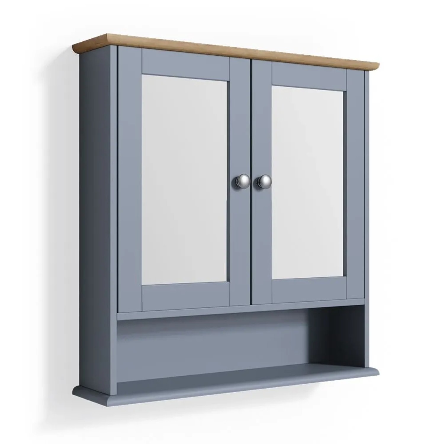 Vicco Badspiegelschrank Bianco Grau 56 x 58