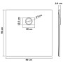 vidaXL Duschwanne SMC Weiß 90x90 cm 144770_6