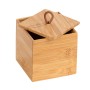 Quadratische Wenko Bambus Box Terra S mit Deckel, natur, 9x9x9 cm.