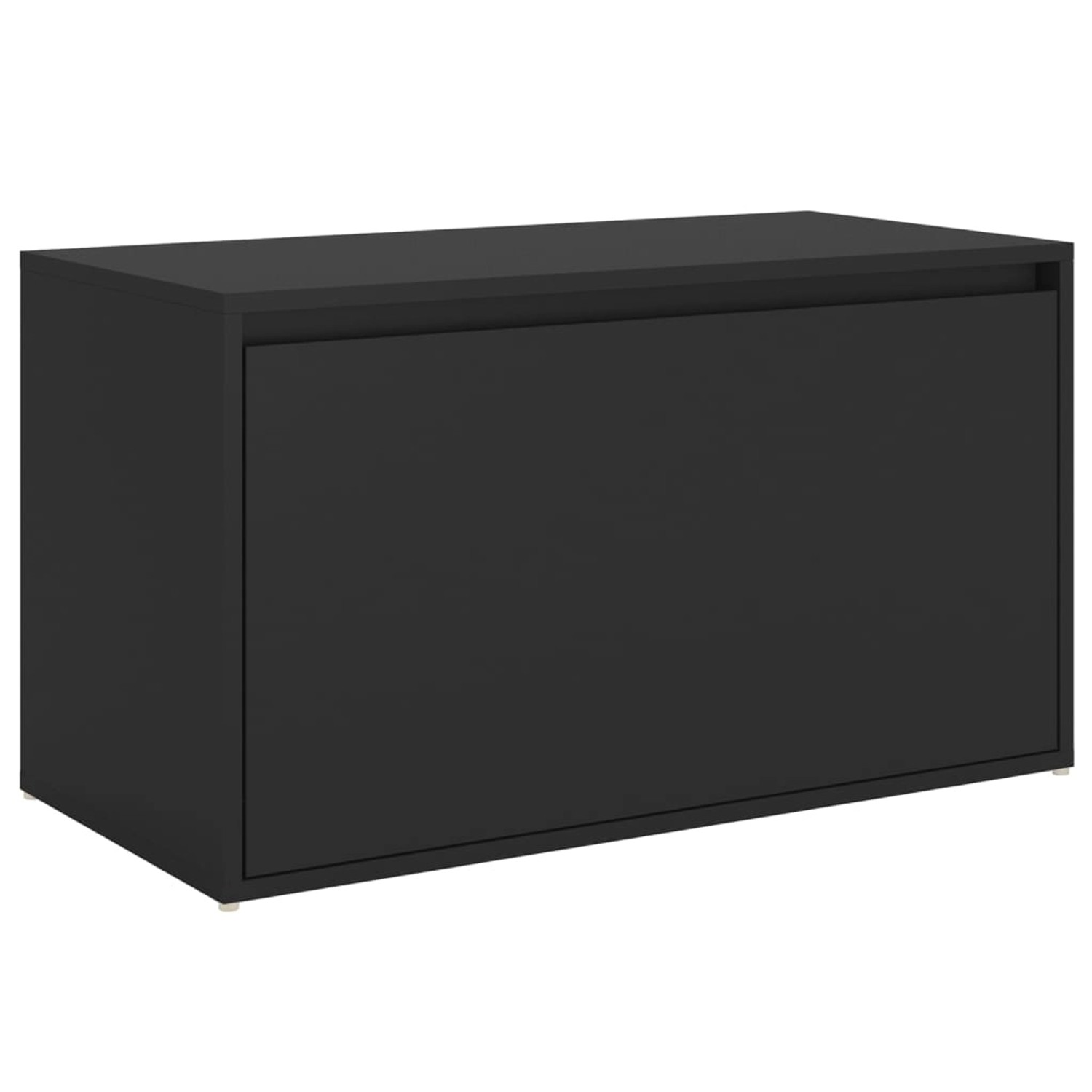 vidaXL Flurbank 80x40x45 cm Schwarz Holzwerkstoff