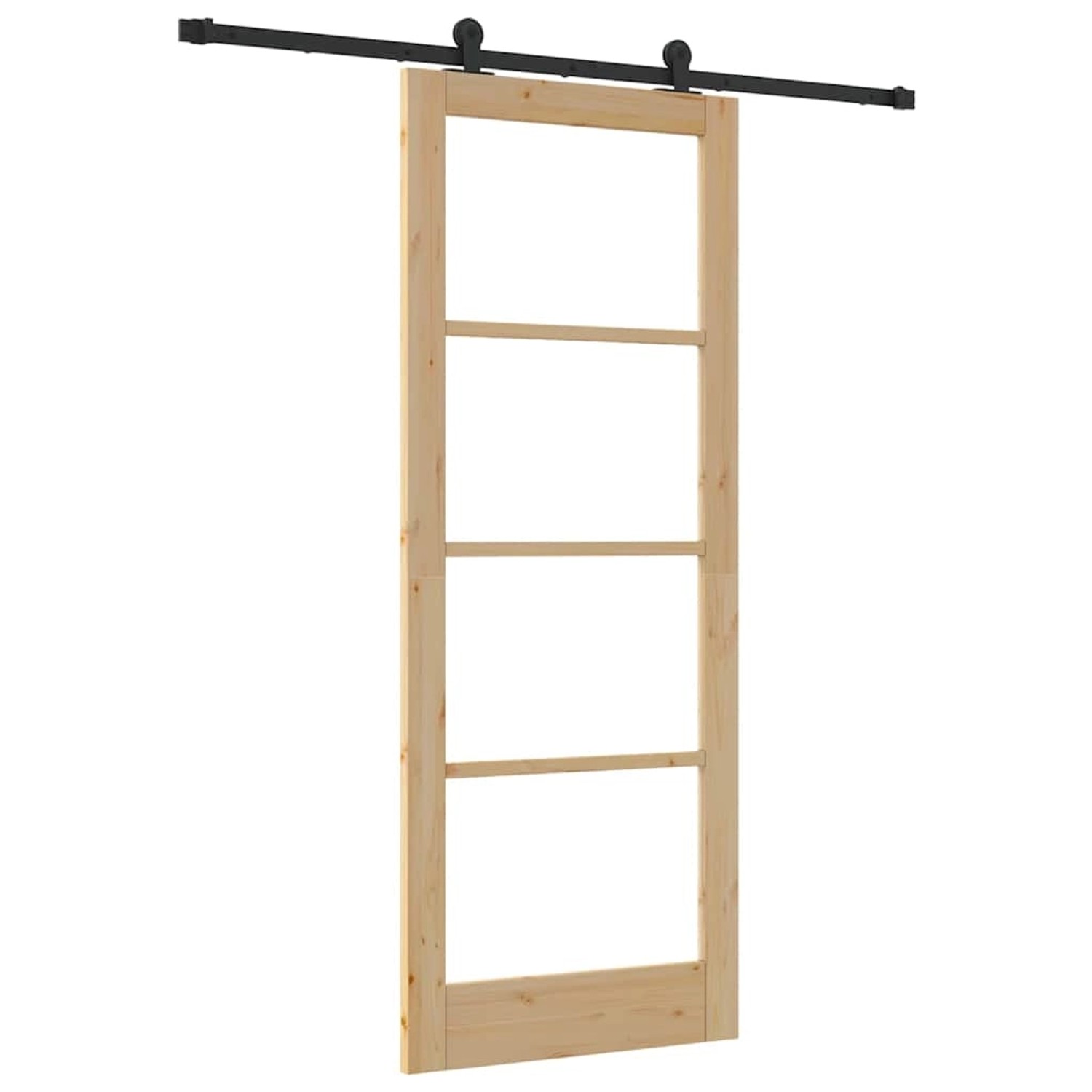 vidaXL Schiebetür ORKDAL Braun 83 x 211 cm Holz und Metall 3331999 günstig online kaufen