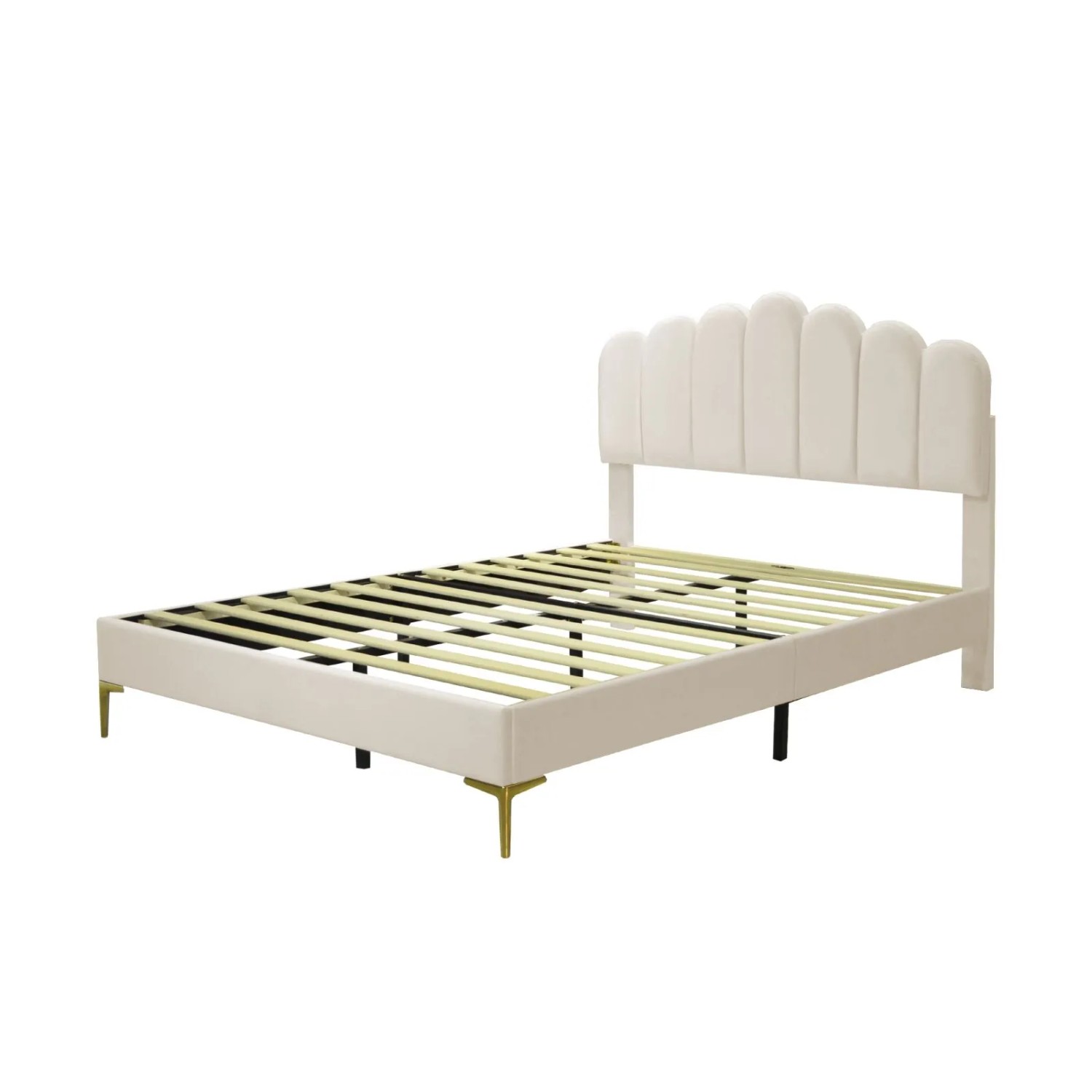 PXloue Betten 140x200 mit Kopfteil und Lattenrost Jugendbett in Hautfreundlichem Samt