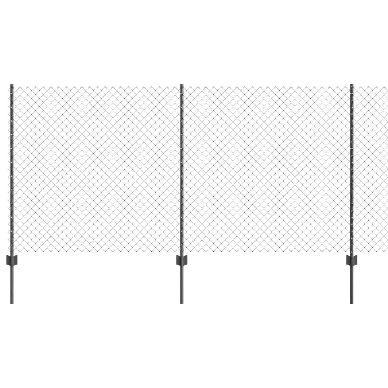 vidaXL Zaun mit Pfosten Grau 1,2 x 10 m Stahl und PVC 3336261 günstig online kaufen